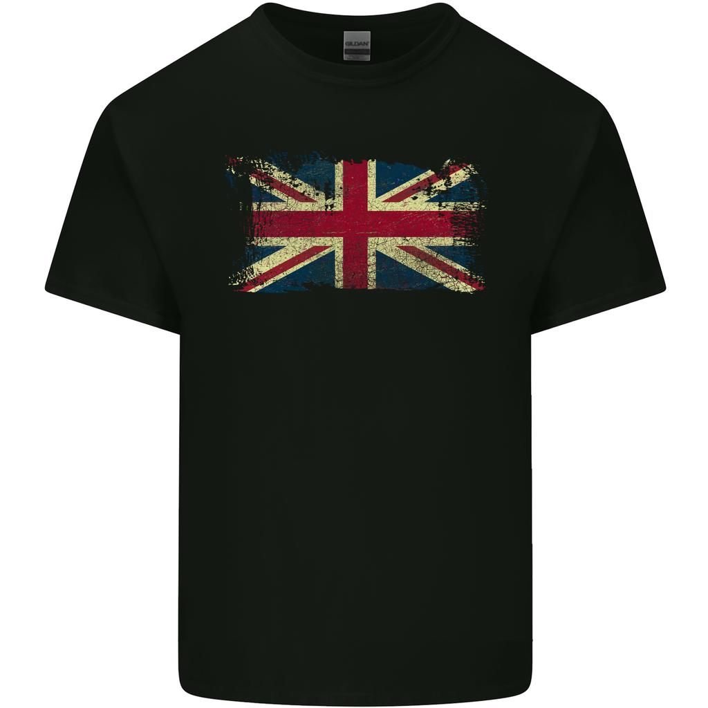 Distressed Great Britain Flag Union Jack Uk Unisexs Light Cotton Tshirt
