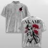Heißes Anime Akame ga Kill Akame Grafik T-Shirt Herren Damen Kleidung Gewaschenes Baumwoll-T-Shirt Lässiges T-Shirt Harajuku Unisex Vintage T-Shirt