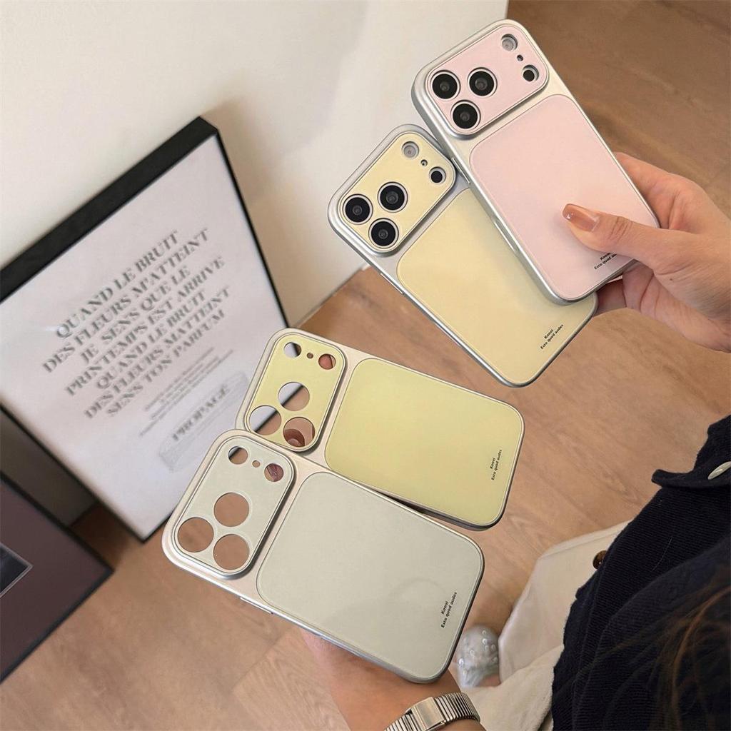 Solid Color Macaron iPhone 17 Pro Max Case with Large Window Drop Protection