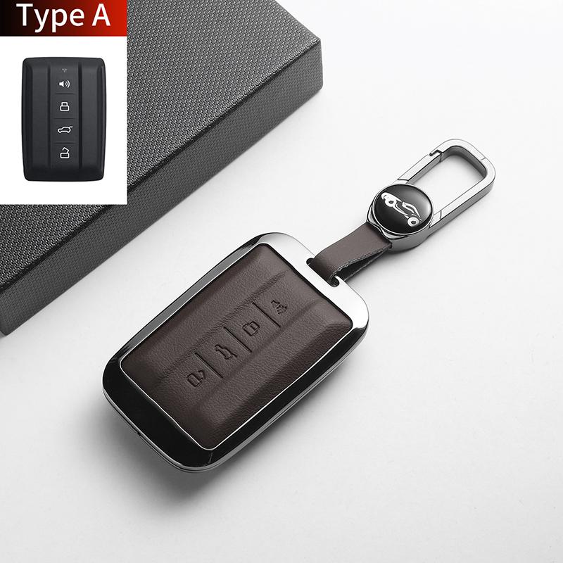 For Great Wall GWM TANK 300 400 500 700 Tank300 400 Tank500 700 Leather Metal Car Smart Key Case Cover Decorative Accessories
