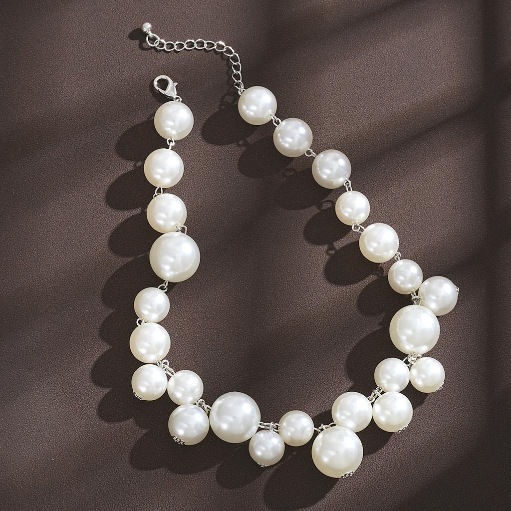 Fashion Irregular Size Pearl Choker Necklaces for Women Simple Beads Chain Pearl Pendant Necklace France Style Jewelry Gift 2026