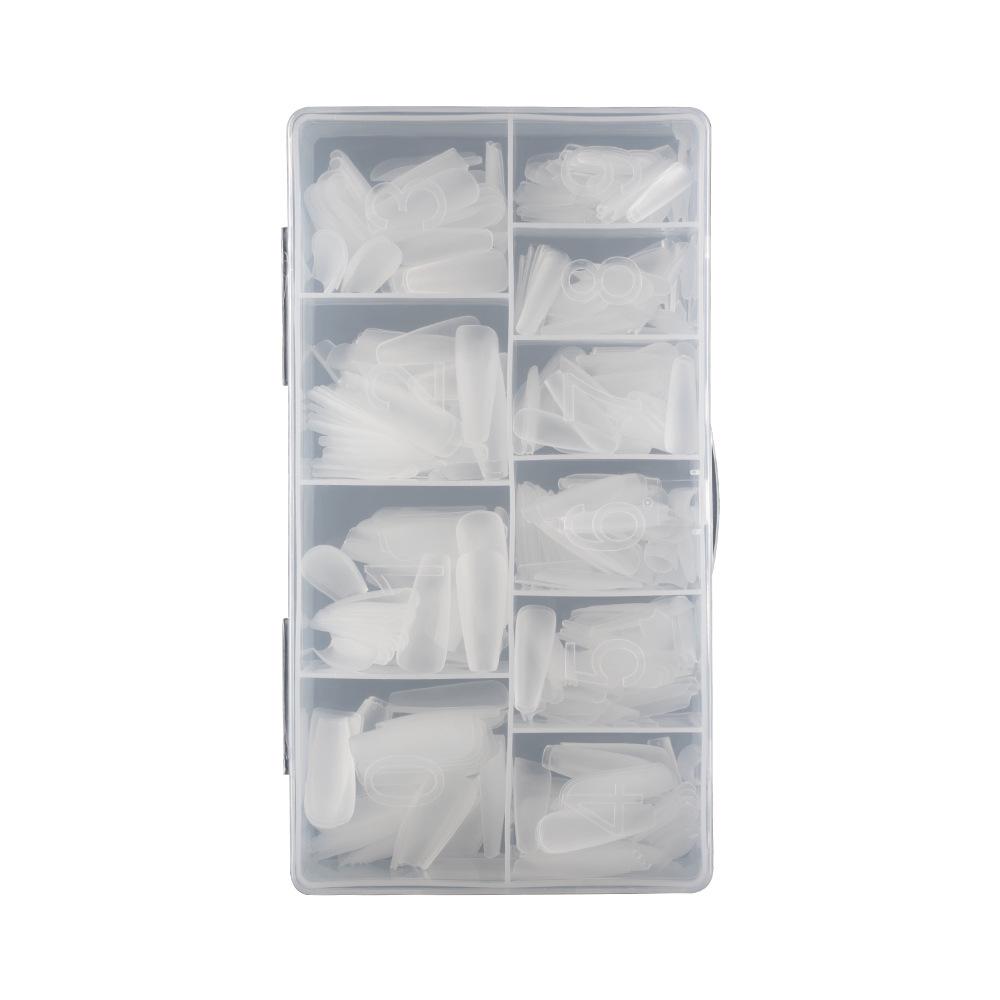 500-Piece Box of Long Matte Seamless Wearable Ballet Nail Tips