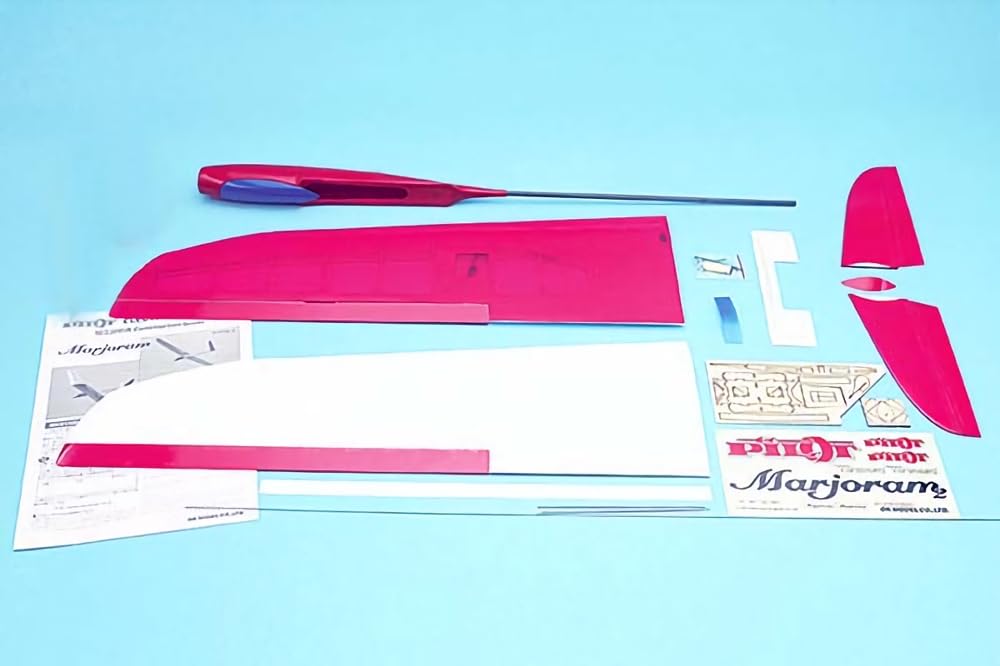 OK Mokei PILOT Marjoram 2 Red Basic Electric Glider with Radio 11318 Film-Coated Ailerons, Controlled,