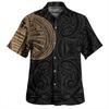 Samoa Polynesische Hawaiian Hemden Für Männer Design Kurzarm Revers Bluse Tops Damen Sommer Lässig