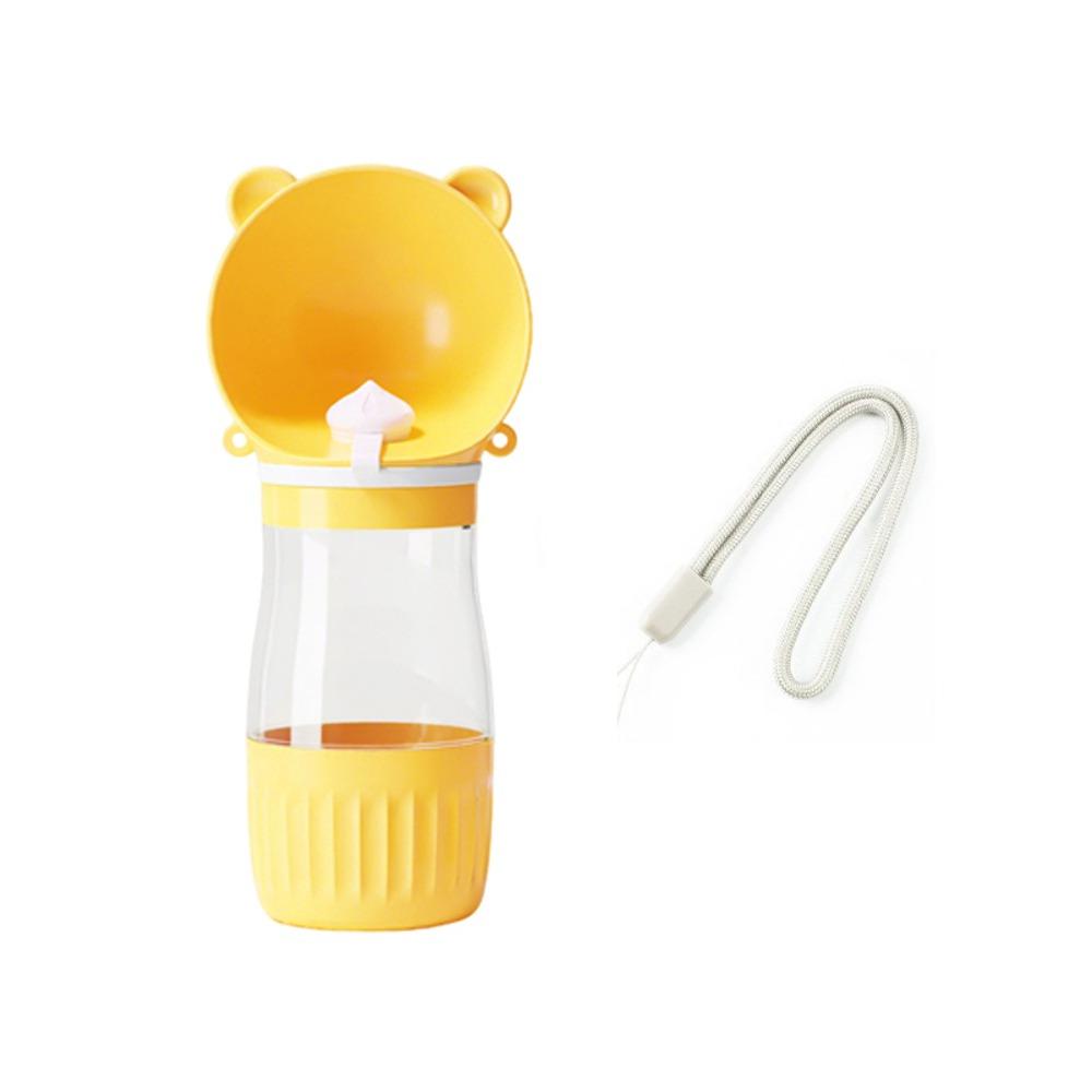 

Пластиковая бутылка для воды для собак 2 в 1, герметичная, поилка для домашних животных, кормушка для воды и еды для домашних животных, для прогулок Yellow Hand