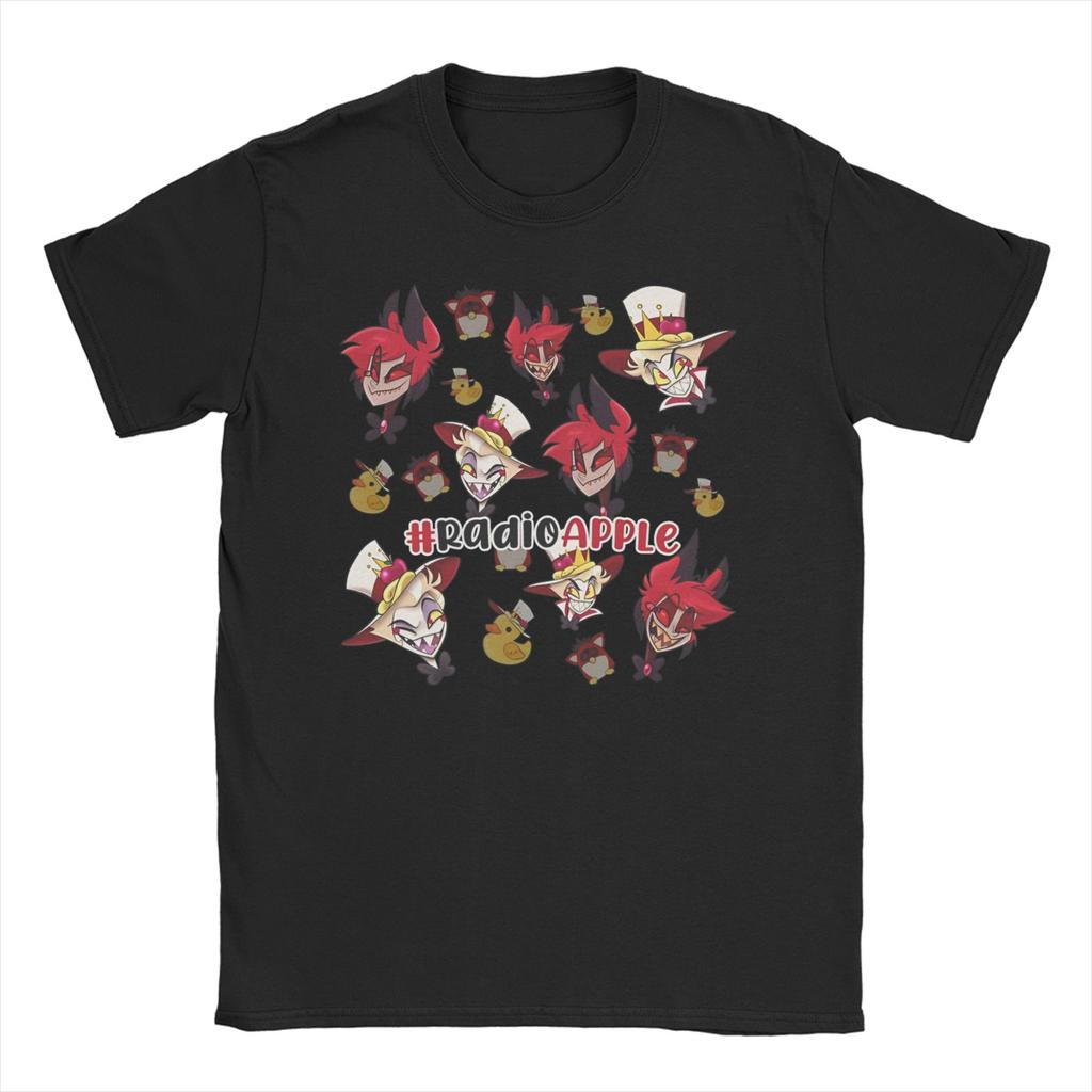 Vox Hazbined Hotels Men Women T Shirt Black Comedy Humor Tee Shirt Short Sleeve TShirt 100 Cotton Printed Clothing