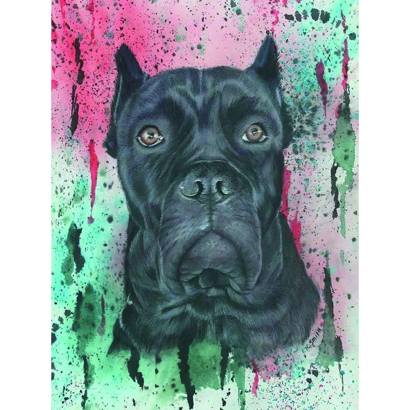 5D Diamond Painting Dog Cross Stitch სრული მრგვალი ბრილიანტის ნაქარგები მოზაიკა ცხოველთა ხელნაკეთი Rhinestone სახლის დეკორი
