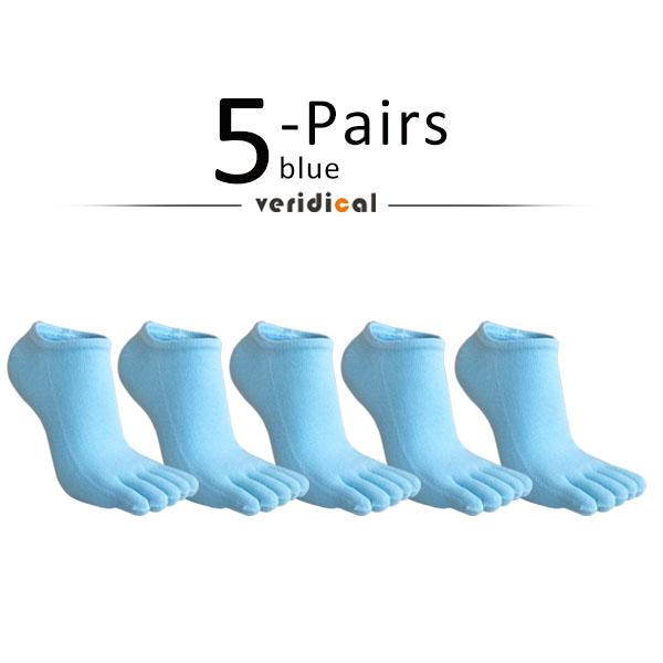 5 Paar Zehensocken Unsichtbar Reine Baumwolle Bunt Flacher Bund Lässig Weich Atmungsaktiv, Deodorant, Unsichtbar 5 Finger Harajuku Socken
