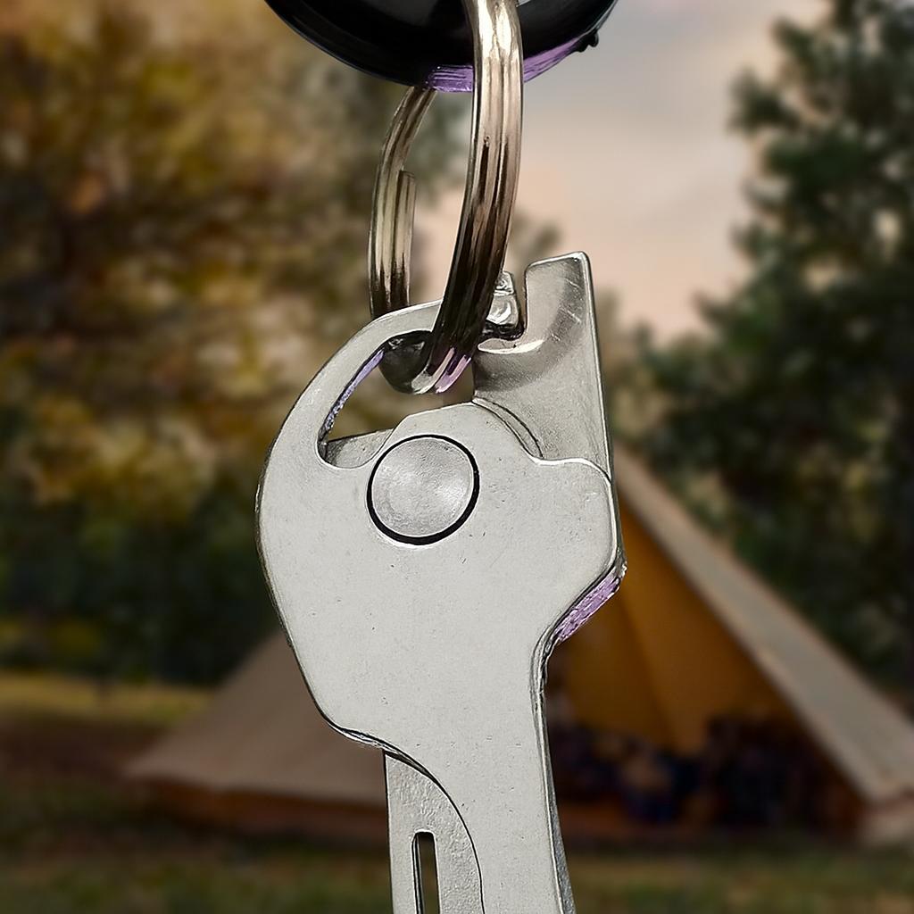 Portable Keychain Multi Tool, Compact Mini Screwdriver & Bottle Opener, Outdoor Camping Survival EDC Gadget for Travel Emergency