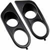 1 Pair For BMW E46 M3 2001 2002 2003 2004 2005 2006 Front Bumper Fog Light Cover Grill Frame Surrounds Air Duct Fog Lamp Hood a(Matte Black)