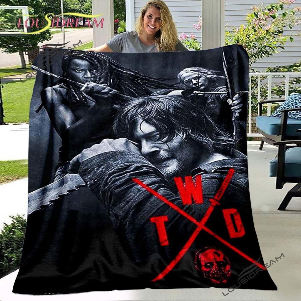 Daryl Dixon The Walking Dead Throws Blanket Horror TV Series Sofa Blanket for Adults and Children Bedroom Living Room Decoratio