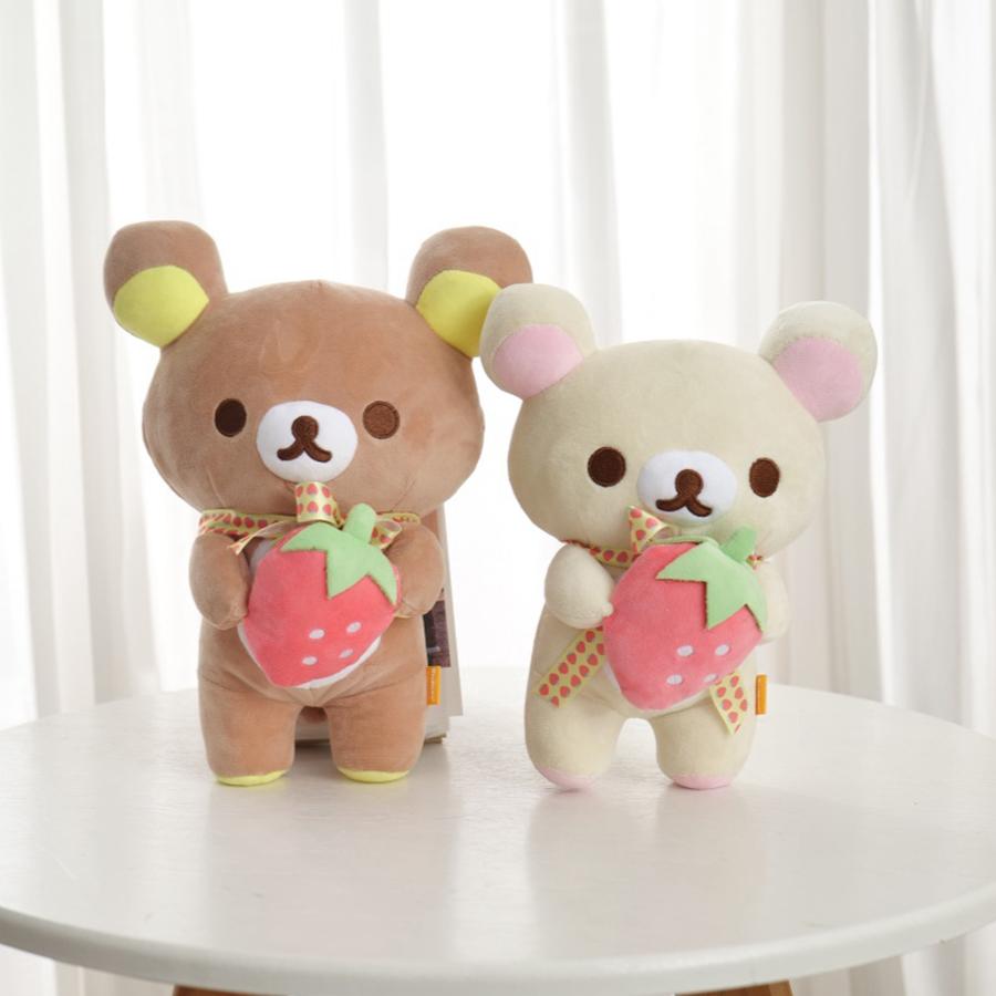 Anime Rilakkuma Cartoon Plüschpuppe Weiche Bärenspielzeuge Kawaii Raumdeko Teddybär Plüschtiere Niedliches Pärchen Bär Weihnachtsgeschenke für Mädchen