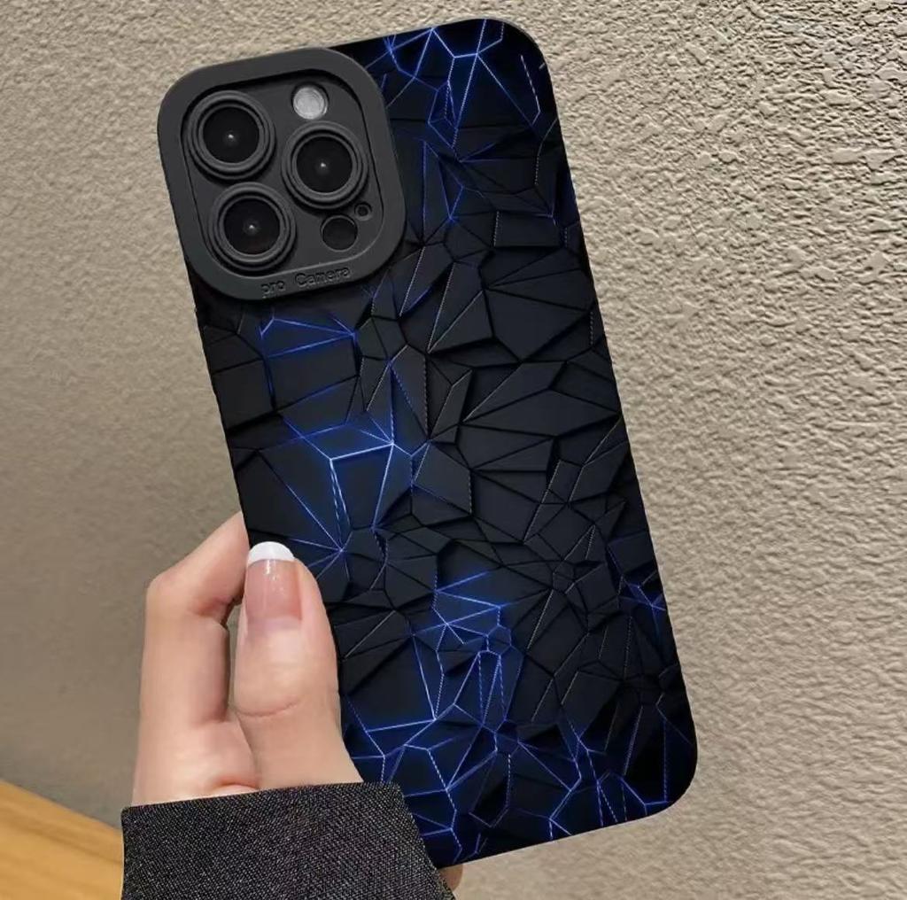 Blue flash is suitable for iphone17pro mobile phone case Apple 15 anti-drop 14 foreign trade 13promax new 16x personality