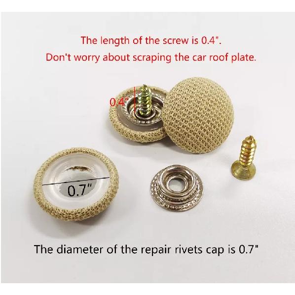 Car Roof Liner Ceiling Kit Repair Buckle Sagging Headliner P Rivet Snap 60Pcs