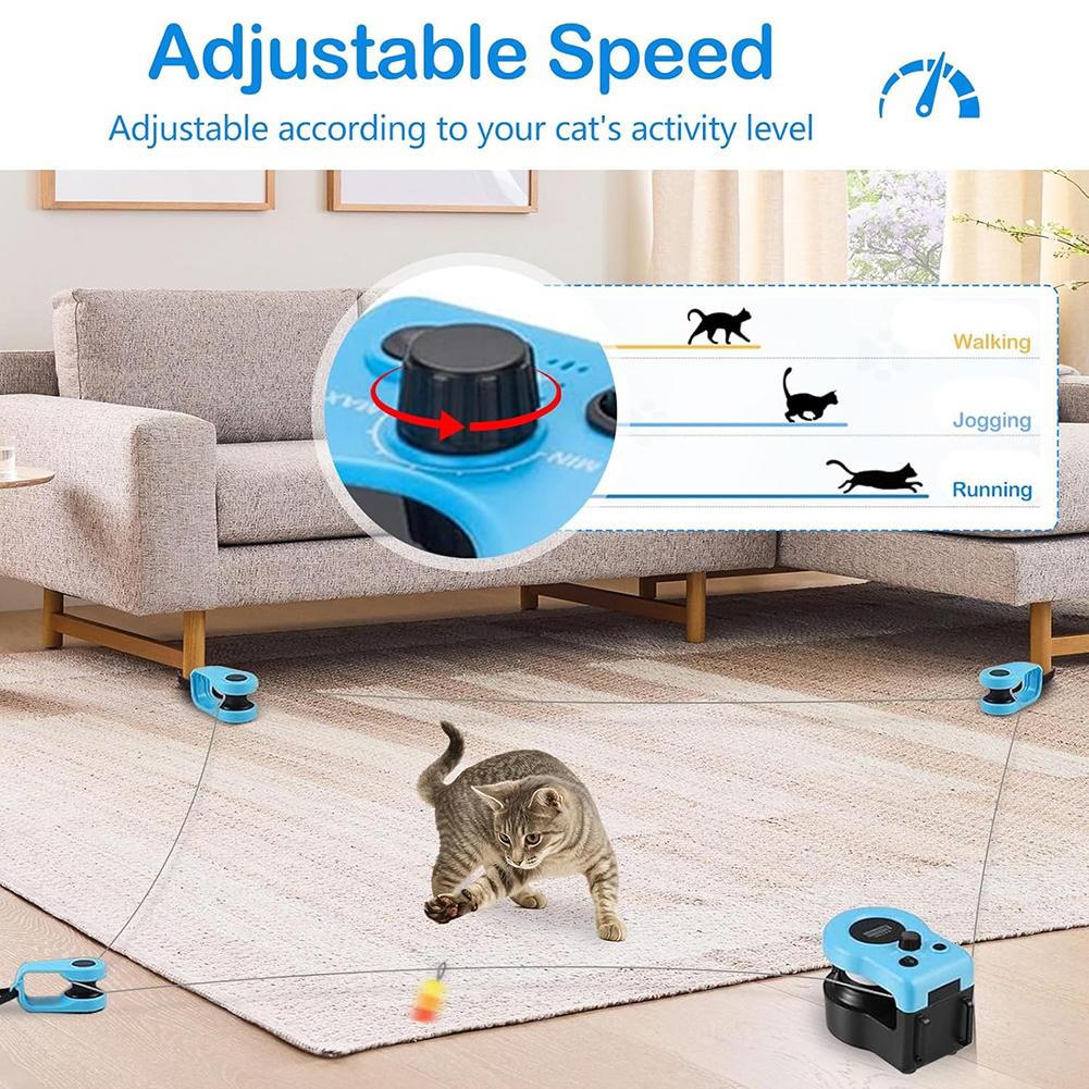 Interactive Cat Toy Wheel Exerciser Hands-Free Remote Fun Indoor Playtime CHINA