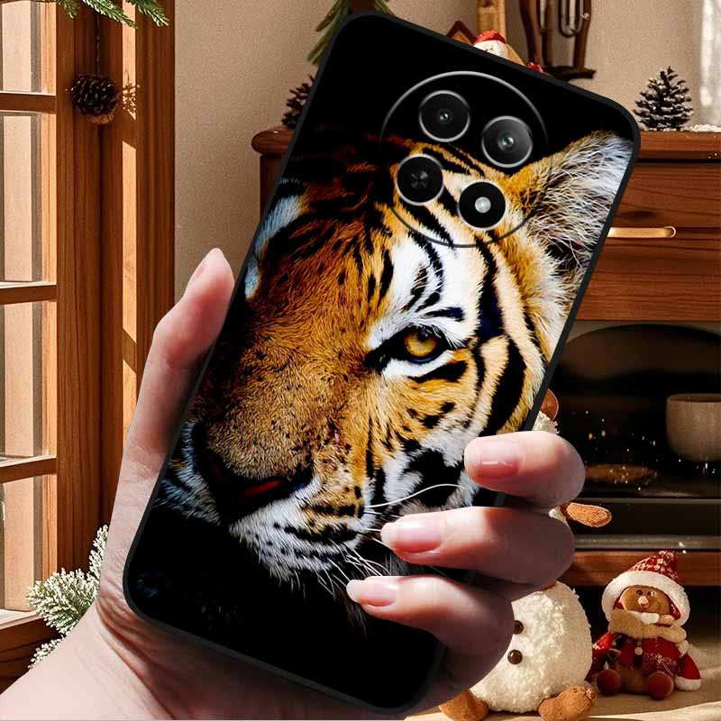 For Realme 12 4G 5G Case 12 Pro + Wolf Lion Silicone Cover For Oppo Realme 12 5G Phone Cases Soft TPU Fundas For Realme 12 Plus