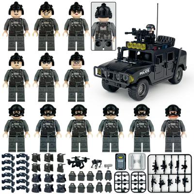 Military Series Patrol Special Police Vehicle Special Police Soldier Building Block Toys
