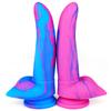 Female Banana Sexy Fruit Penis Masturbation Device Simulation Big Penis Mixed Color Liquid Silicone Dildo