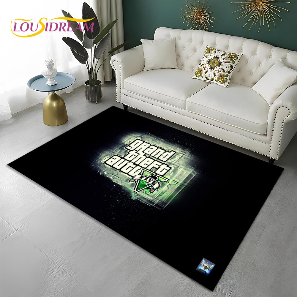 Grand Theft Auto Games 3D GTA  Gamer Carpet Rug for Home Living Room Bedroom Sofa Doormat Decor,kids Area Rug Non-slip Floor Mat