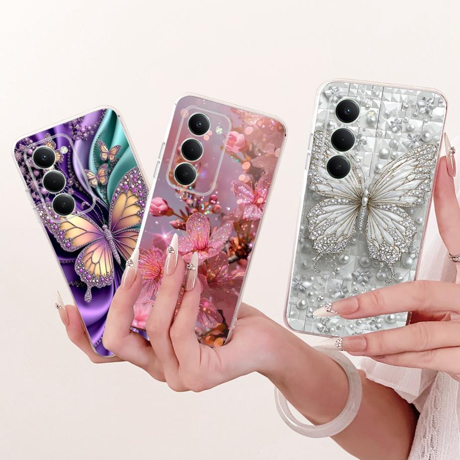 For Xiaomi Redmi 15 4G Case Redmi15 5G Beautiful Butterfly Painted Cover Soft Slim Phone Case For Xiaomi Redmi 15 5G Fundas Bags