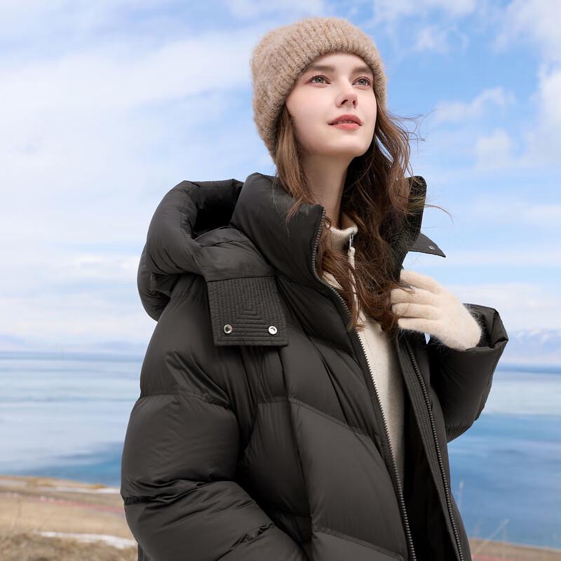 Sancai 2025 Winter Waterproof 90% White Duck Down Long Puffer Coat