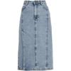 ONLY Women's High-Waist Slit Denim Midi Skirt