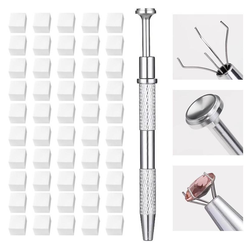 Nail Brush French Tip Tool Soft Gradient Nail Sponge with Grabbing Pen Ombre Manicure Design Acces 50pcs Ombre Sponge for Nails