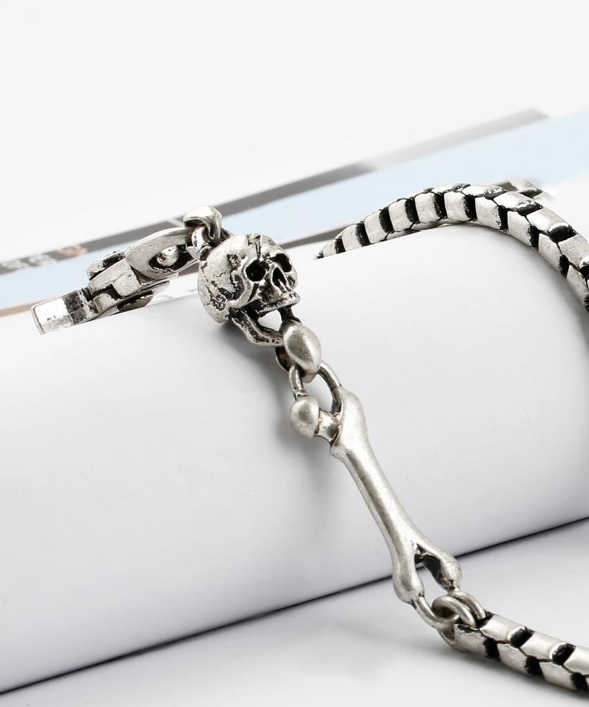 SHOVEOFF Svc-534 Handmade Skull Antique Silver Pants Chain