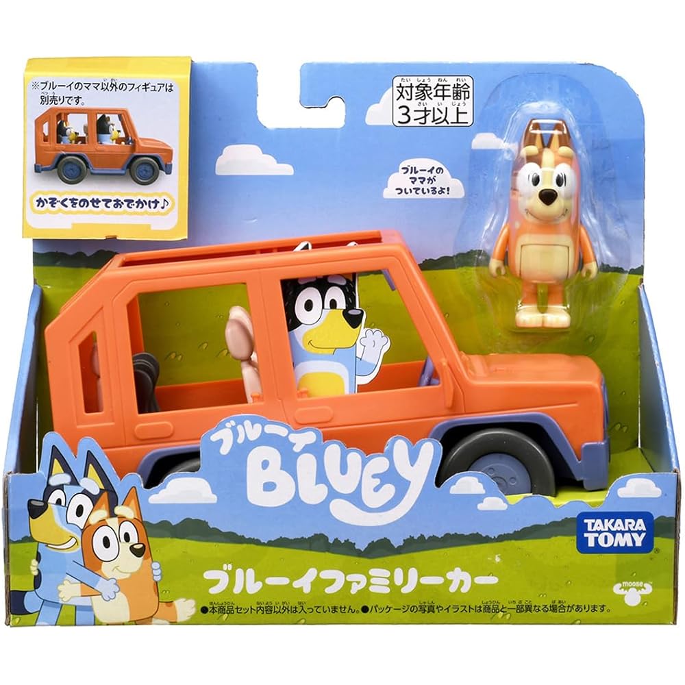 Takara Tomy Bluey Family Car Toy with Interactive Features for Kids