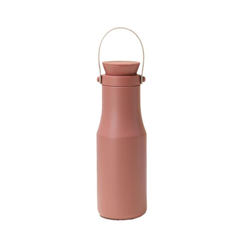 Stainless Steel Vacuum Insulated Travel Water Bottle With Handle 470ml Double Wall Leakproof Sports Flask Outdoor Hiking Gym