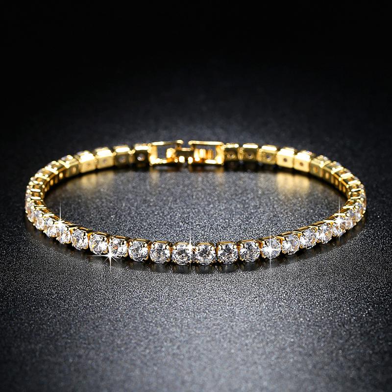 2025 New Fashion Green Crystal Friendship Bracelets Bangles for Women Silver Color Round Zircon Charm Bracelet Braclet Gifts