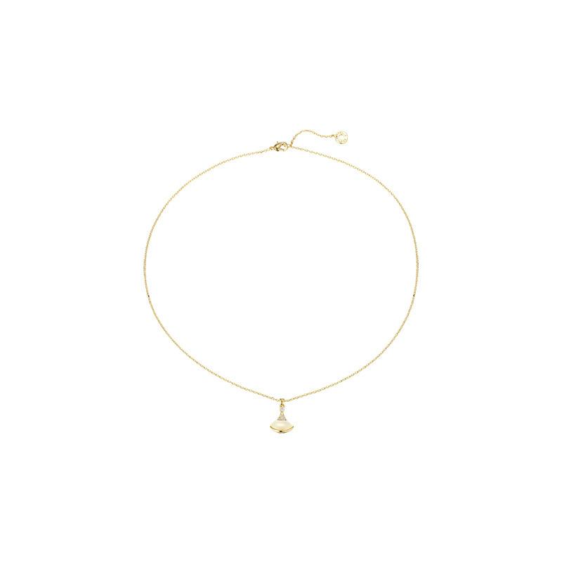 Micro-Inlaid Ginkgo Biloba Necklace Design Sense Collarbone Chain Temperament Sweater Chain Accessories Necklace