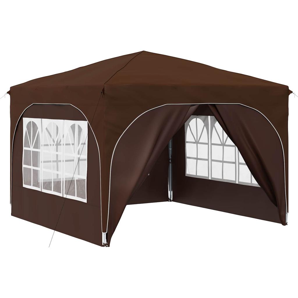 Pop Up Party Tent 290 X 290 X 245 Cm Brown