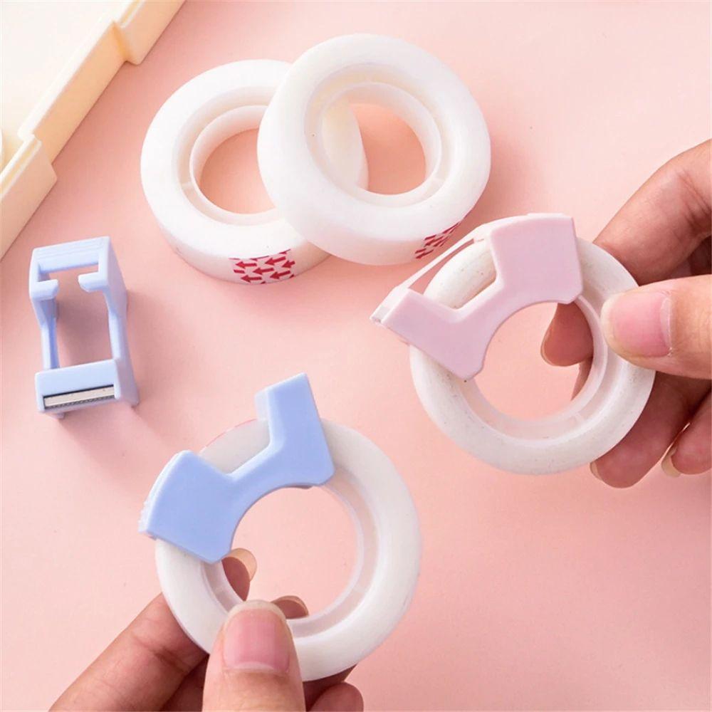 

Sticky Clear Invisible Transparent Tape Dispenser Adhesive Tape Writable Tape Tape Cutting Tool Random color