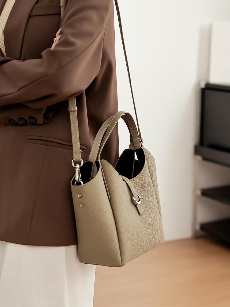 Women's Natural Cow Real Leather Shoulder Bag Female Retro Casual Cowhide Handbags Ladies Fashion Luxury Crossbody Bags for Lady