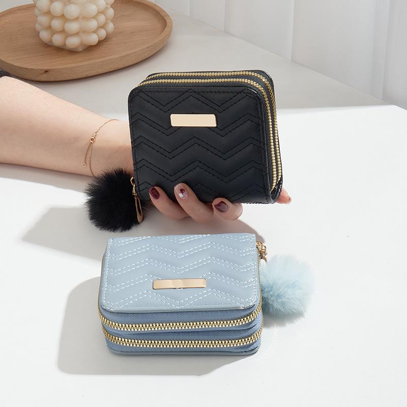 JYL TS Women's Sling Bags  Wallet 027 Card Holder Plush Embroidered Mini Student Bag