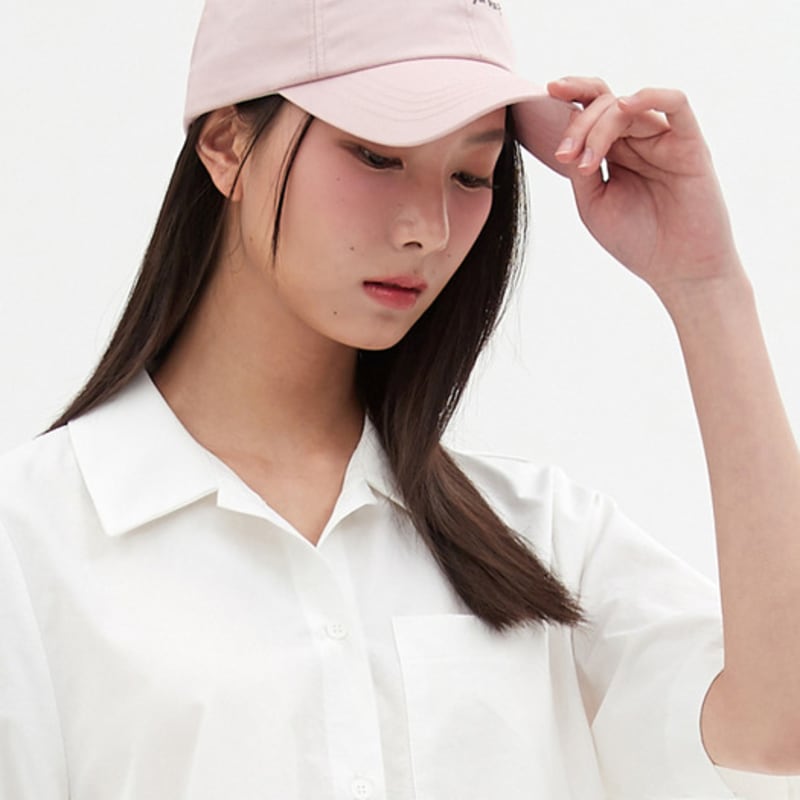 LCVE LETTERING WASHED COTTON BALL CAP_PINK