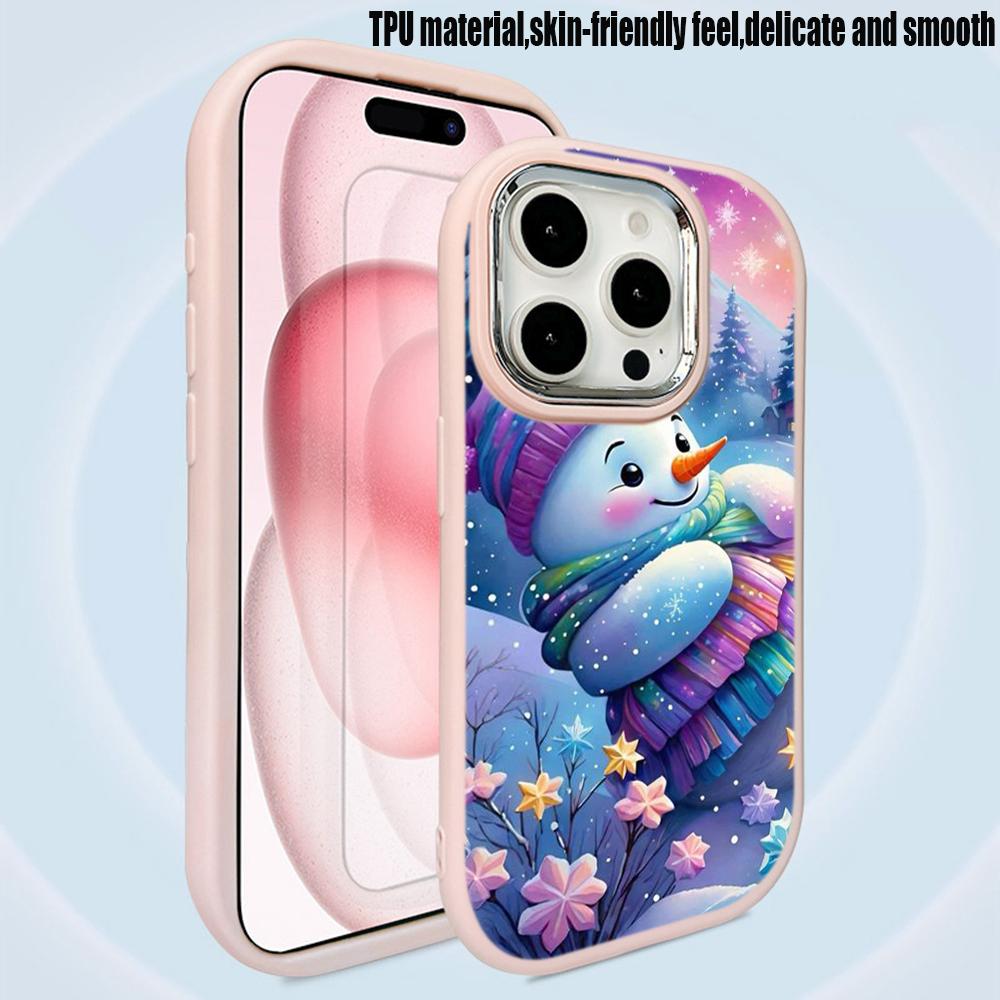 N116 Crăciun Fericit La mulți ani de artă Huse de telefon moi pentru Samsung S24 S23 A15 A12 A35 A54 Infinix Hot 40i Placare Cadru de protecție pentru cameră Capac din spate