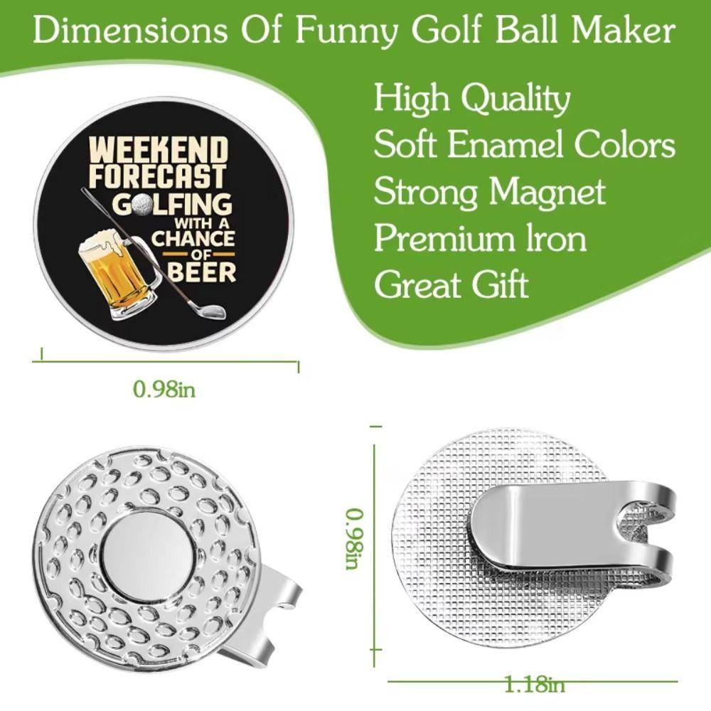 Magnetic Golf Ball Marker Position Marker Golf Cap Clips Funny Golf Hat Clips  Men Women