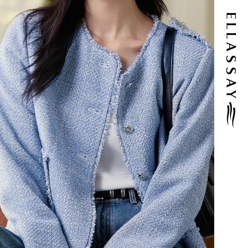 ELLASSAY Women's Woven Tweed Short Jacket