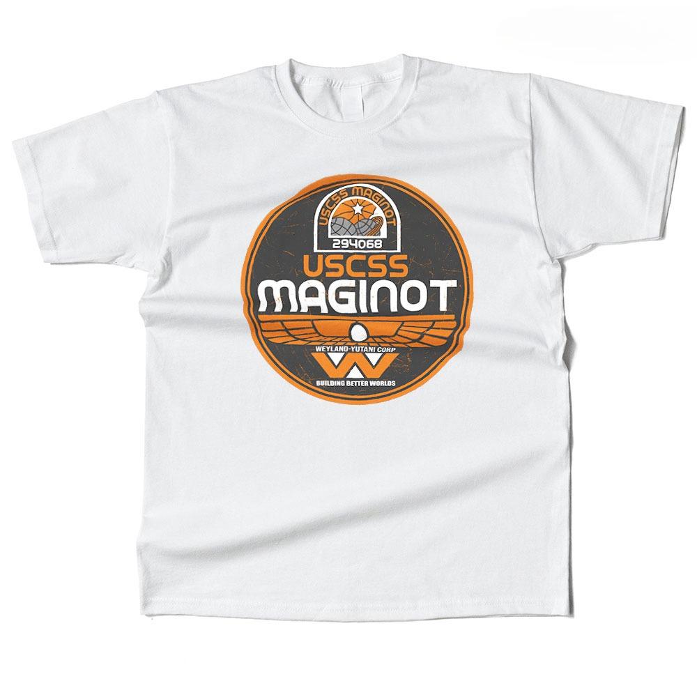 Unisex Baumwolle USCSS Maginot Grafik Hochwertiges T-Shirt Street Casual Stil Tee für Unisex und DAMEN