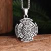 Stainless Steel Witchcraft Pentagram Necklace for Men Jewish Hebrew Four Letter Solomon Pendant Rune Amulet Jewelry