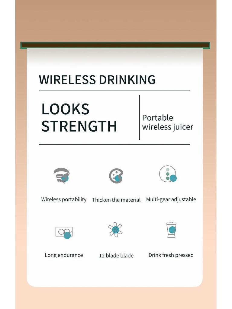 Portable Rechargeable Juicer Cup: Multifunctional, Small, Ice-Crushing for Home Use
