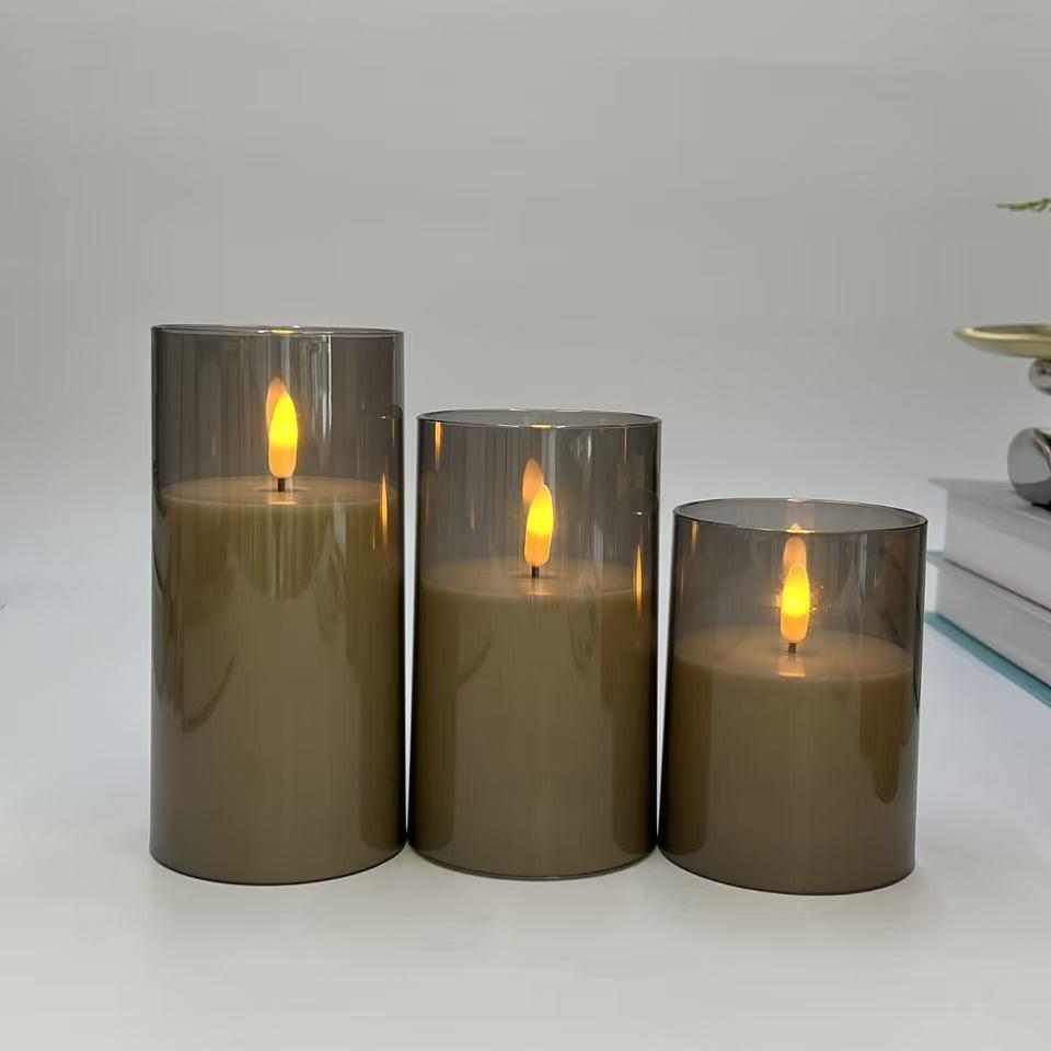 LED Acrylic Candle Light with Remote Control for Romantic Atmosphere and Birthday Party Decoration