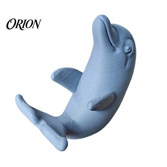 Non-slip Phone Holder 3D Printed Cute Dolphin Stand, Universal Desktop for Cellphone, Vertical Watching TV & Horizontal Dual-Mode Display, Matte