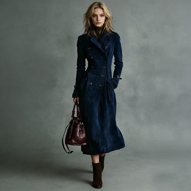 Womens Winter Long Suede-Like Western Style