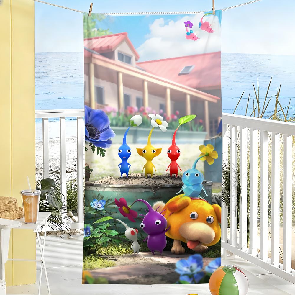 

Классическая игра P-Pikmin Прохладное полотенце Мягкое для бассейна Подарок для путешествий Тренажерного зала Душа Кемпинга Быстросохнущее Спортивное Большое пляжное полотенце W30*H60(CM)