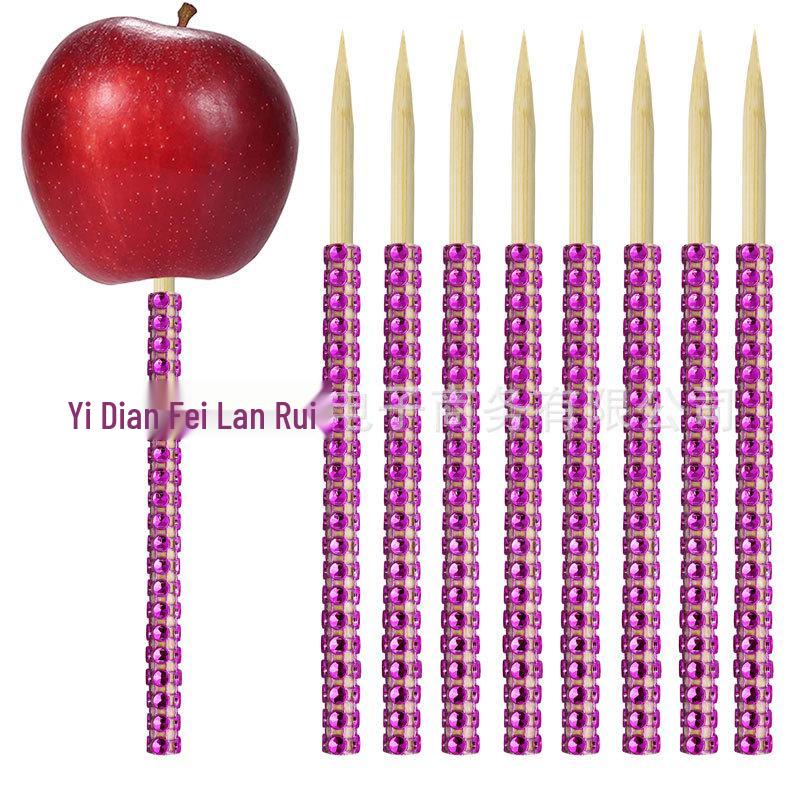 12-Piece Diamond Bamboo Skewers for Christmas Cake & Apple Pie Decoration