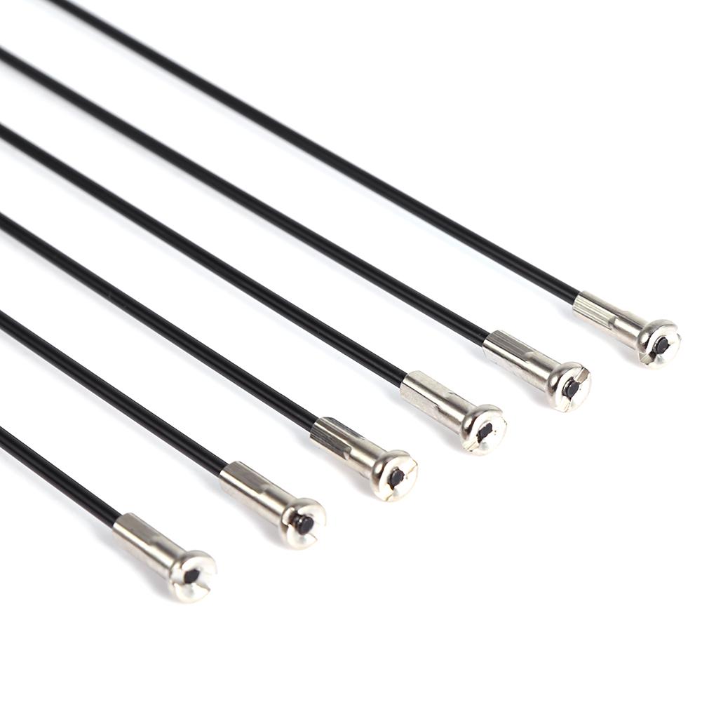 36Pcs Set Steel Mountain Bike Bicycle Spokes W  Nipples Black 259mm