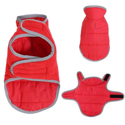 Modische verdickte Welpen-Katzenkleidung Wende-Kälteschutz Warmer Mantel Weiche winddichte Jacke Haustierbedarf